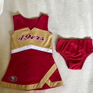 NFL Kids 49ers Red and Gold Casual Dress